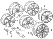 Diagram for Audi Q4 e-tron Sportback Alloy Wheels - 89A-601-025-J