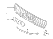 Diagram for Audi Cabriolet Grille - 8G0-853-651-G-2ZZ