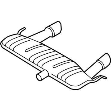 2004 Audi TT Quattro Muffler - 8N0-253-609-AB