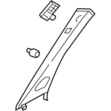 Audi 4M8-867-233-B-YT4 Windshield Pillar Trim