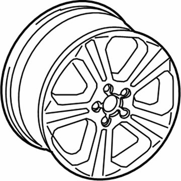 Audi 8R0-601-025-BK Wheel, Alloy