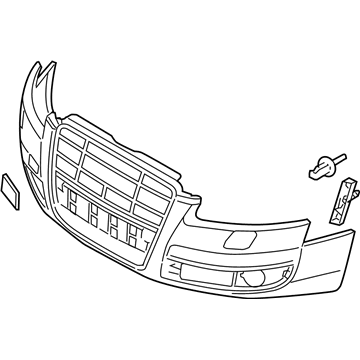 Audi A6 Bumper Cover - 4F0-807-105-D-GRU