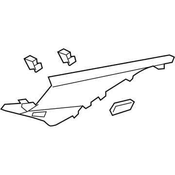 Audi 8T0-867-287-A-TB9 Upper Quarter Trim 8T0-867-287-A-TB9 Audi Upper Quarter Trim Illustration 1 of 1