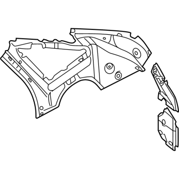 Audi 80F-809-051-STL Inner Panel 80F-809-051-STL Audi Inner Panel Illustration 1 of 1