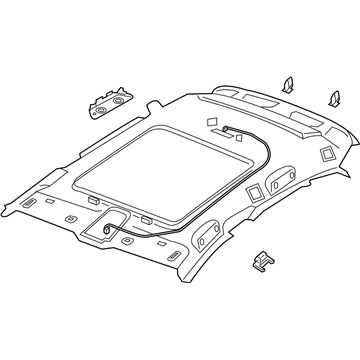 Audi 4KE-867-505-H-8LG Rooflining 4KE-867-505-H-8LG Audi Rooflining Illustration 1 of 1