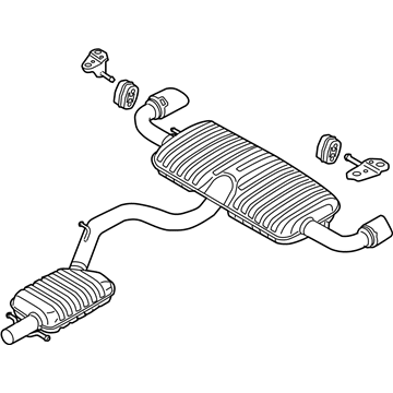Audi 8J0-253-181-M Muffler & Pipe Audi 8J0-253-181-M Muffler & Pipe
