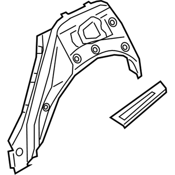 Audi A8 Quattro Fender Splash Shield - 4N0-809-409-TB
