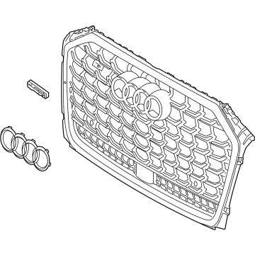 Audi A8 Quattro Grille - 4N0-853-651-AD-CFU