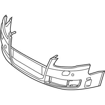 Audi 8E0-807-105-AA-GRU Bumper Cover 8E0-807-105-AA-GRU Audi Bumper Cover Illustration 1 of 1