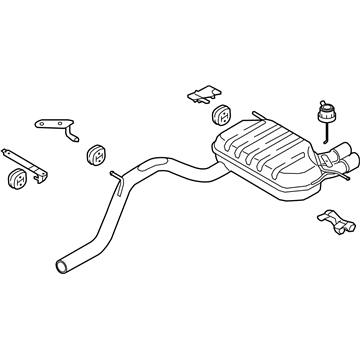 Audi A3 Quattro Exhaust Resonator - 8P0-253-181-H