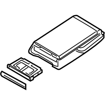 Audi 8T0-885-875-AH-38M Armrest Assembly