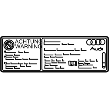 Audi 8K0-010-515-AL A/C Label