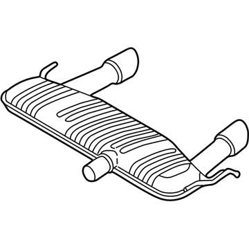 Audi TT Exhaust Resonator - 8N0-253-609-AA