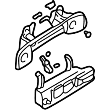 Audi S8 Exterior Door Handle - 4B1-837-207-GRU