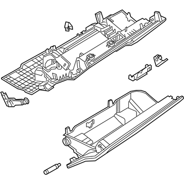 Audi 8W1-880-302-C-6PS Glove Box Assembly