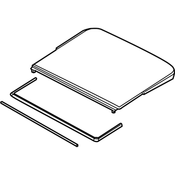 Audi 4H4-877-072 Sunroof Glass 4H4-877-072 Audi Sunroof Glass Illustration 1 of 1