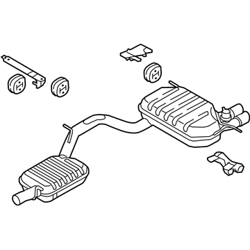 Audi A3 Quattro Muffler - 1K6-253-181-KJ