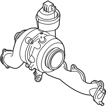 Audi 03L-253-056-X Exhaust Manifold 03L-253-056-X Audi Exhaust Manifold Illustration 1 of 1