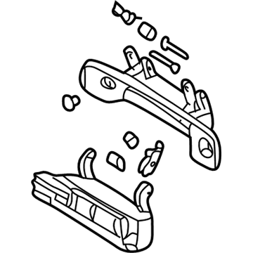 Audi S8 Exterior Door Handle - 4B0-839-207-GRU