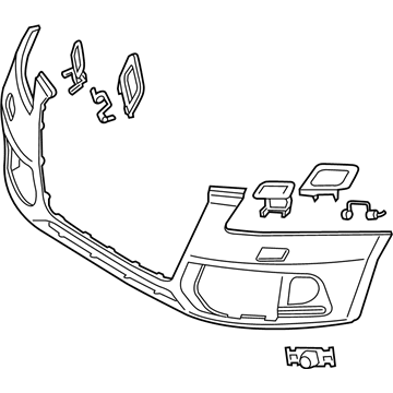 8R0-807-065-A-GRU Audi Bumper Cover Illustration 1 of 1