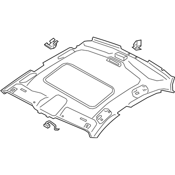 8W8-867-505-P-1RO Audi Headliner Illustration 1 of 1