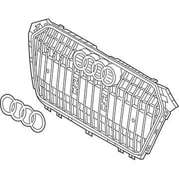 Audi A4 allroad Grille - 8W0-853-651-R-MX3