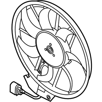 Audi Radiator fan - 8K0-959-455-E