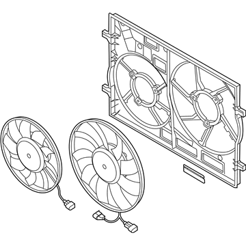 Audi Q3 Radiator fan - 5WA-121-203-T