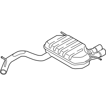 Audi A3 Quattro Exhaust Resonator - 8P0-253-609-J
