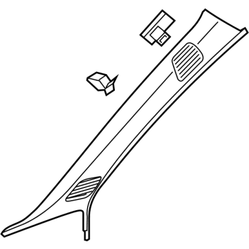Audi 8W8-867-233-G-V48 Windshield Pillar Trim