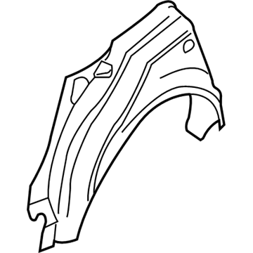 8E0-809-411 Audi Wheelhouse Panel Illustration 1 of 1