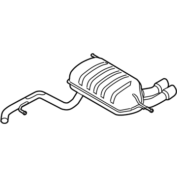Audi Exhaust Resonator - 8U0-253-609-AA