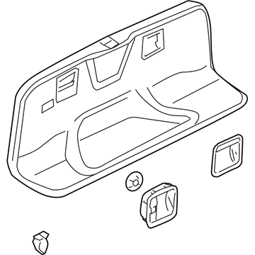 4E0-867-975-M-9X7 Audi Trunk Lid Trim Illustration 1 of 1