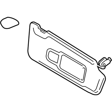 Audi TT Quattro Sun Visor - 8S8-857-551-C-7C0