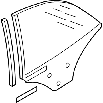 Audi 8F0-845-297-B Quarter Glass