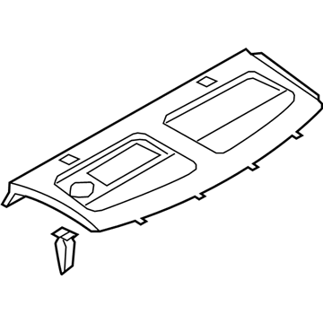 8T0-863-411-AR-7U3 Audi Package Tray Illustration 1 of 1