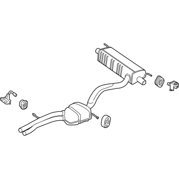 Audi Exhaust Pipe - 4M0-253-181-AN