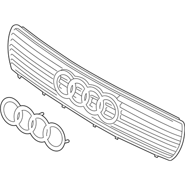 Audi Cabriolet Grille - 8G0-853-651-G-2ZZ