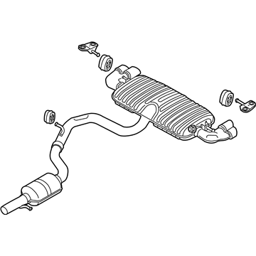 Audi TTS Quattro Exhaust Pipe - 8J0-253-181-BA