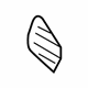Audi 80B-819-793-6PS Defroster Grille