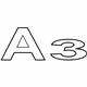 Audi 8P0-853-741-2ZZ Nameplate