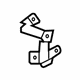Audi 7L0-820-891-A A/C Line Bracket Audi 7L0-820-891-A A/C Line Bracket
