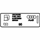 Audi 8K0-010-508-A Fuel Label Audi 8K0-010-508-A Fuel Label