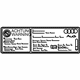Audi 8K0-010-515-AL A/C Label Audi 8K0-010-515-AL A/C Label