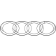 Audi 4J3-853-742-3Q7 Emblem Audi 4J3-853-742-3Q7 Emblem