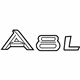 Audi 4E0-853-741-A-2ZZ Nameplate Audi 4E0-853-741-A-2ZZ Nameplate