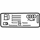 Audi 8J0-010-508-A Fuel Label Audi 8J0-010-508-A Fuel Label
