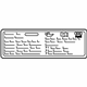 Audi 8K0-010-500-D Tire Pressure Label Audi 8K0-010-500-D Tire Pressure Label
